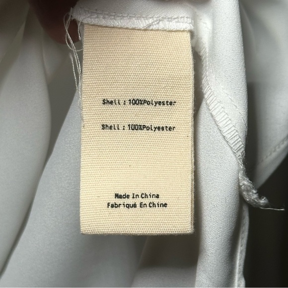 L'AGENCE Ivory Enzo Cross Front Blouse Smocked Cuffs Size XXS - Picture 10 of 16